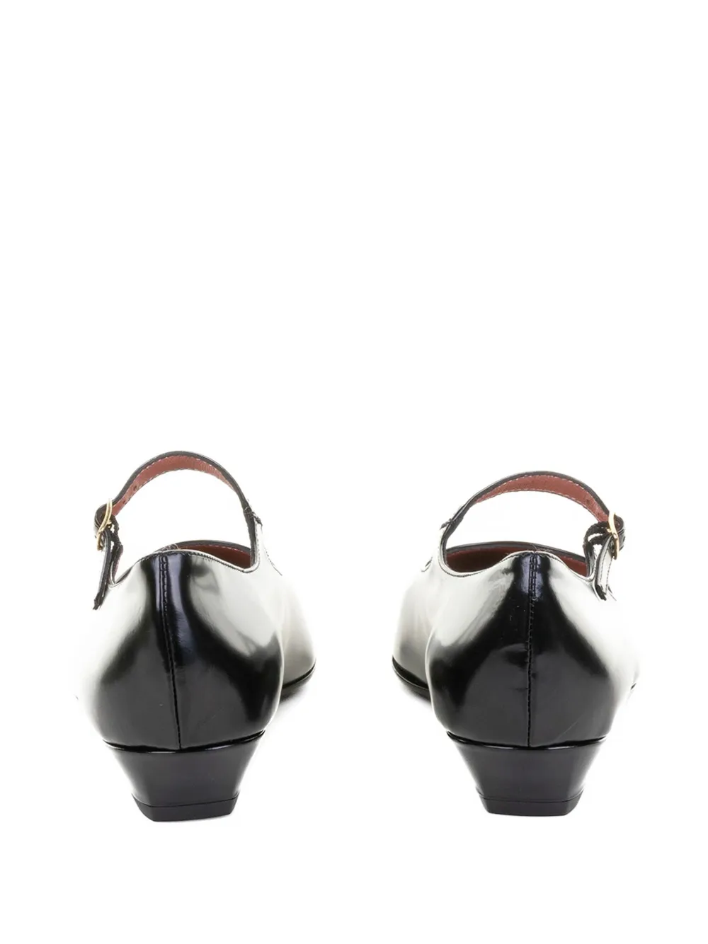  Status Buckled Leather Pumps - Black 