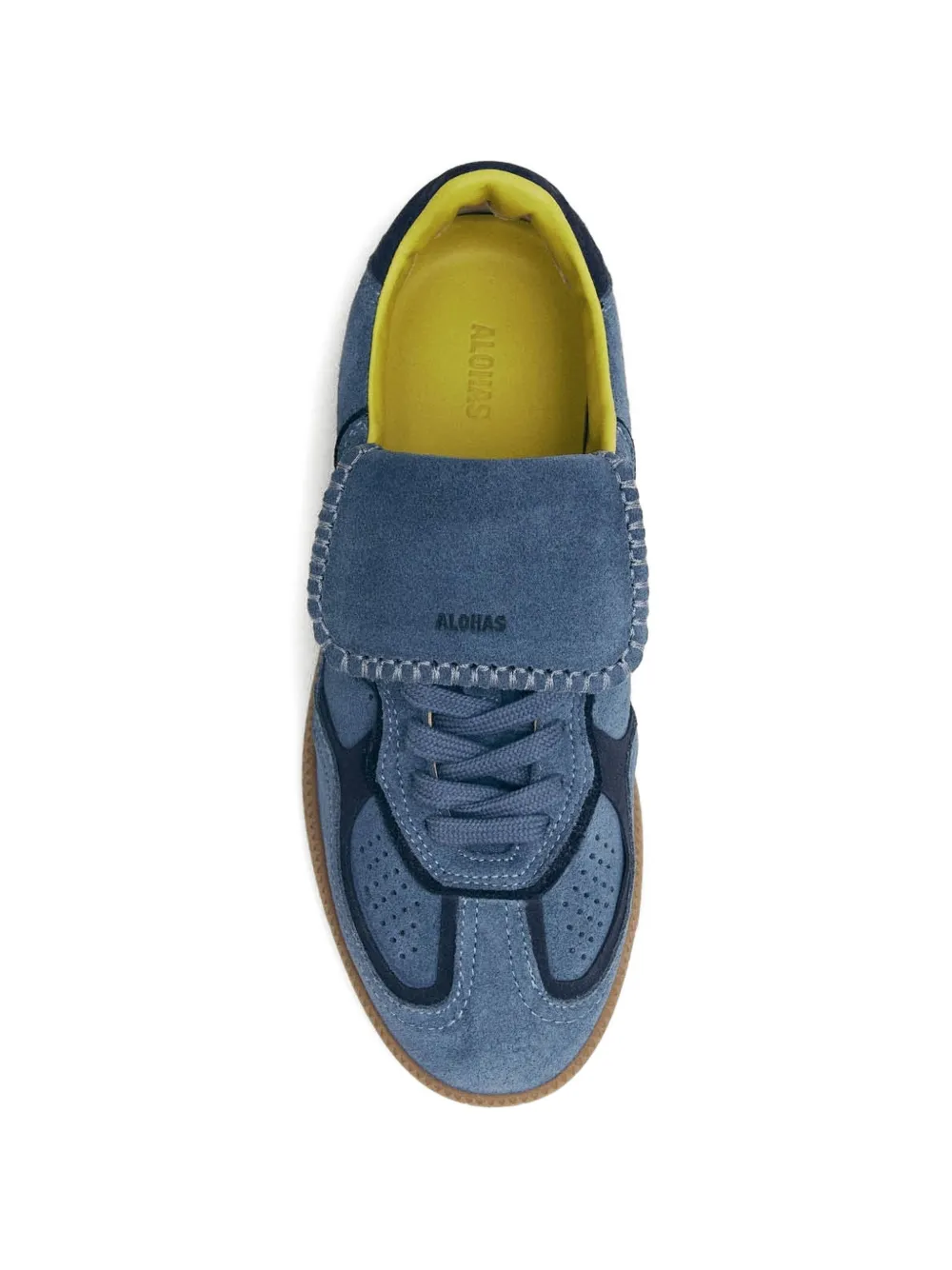 ALOHAS Suède sneakers met lange tong Blauw