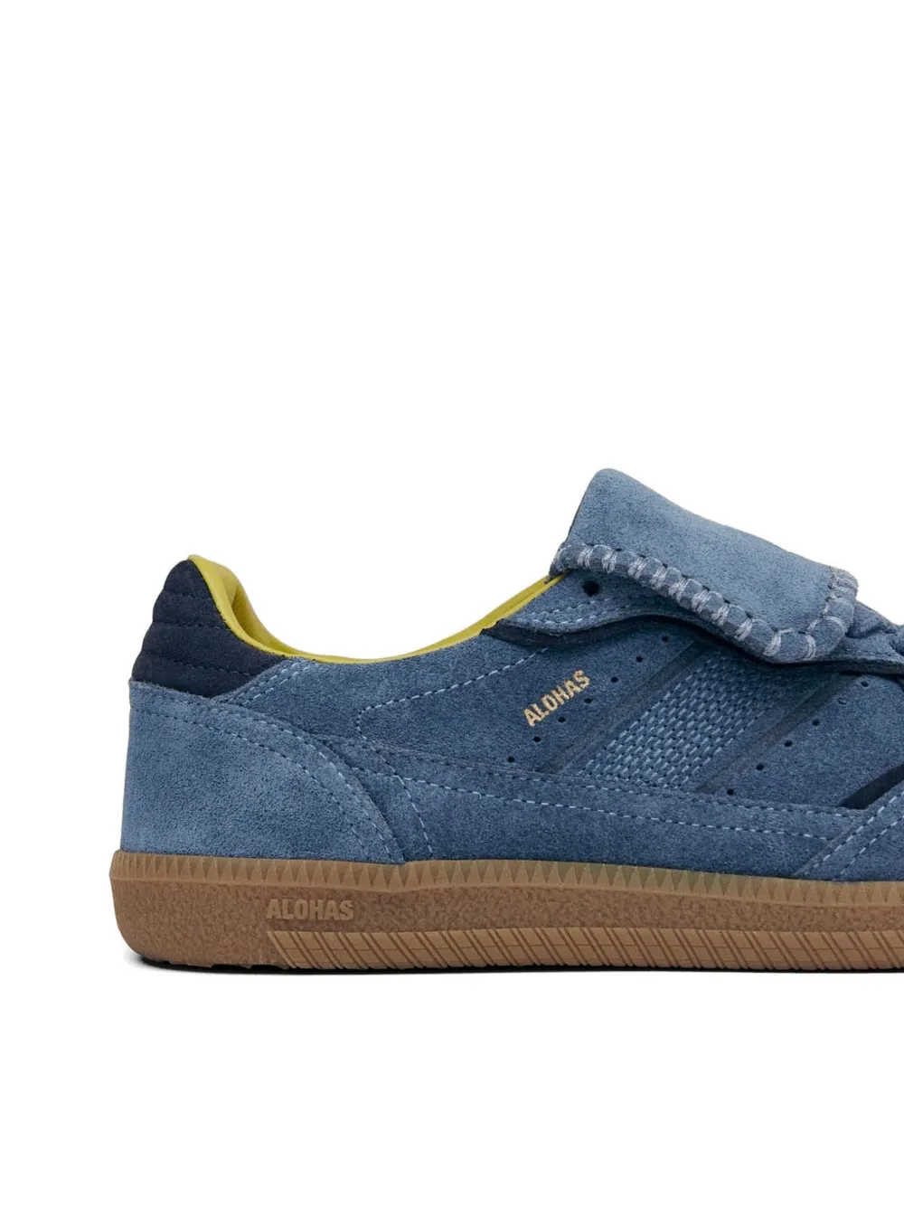 ALOHAS Suède sneakers met lange tong Blauw