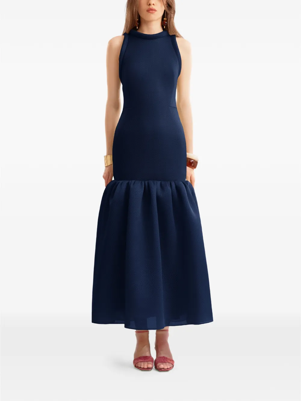 Gemy Maalouf Abito midi smanicato - Blu