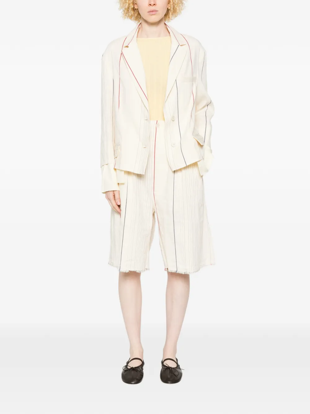  Phisique Du Role Striped Jacket - Neutrals 