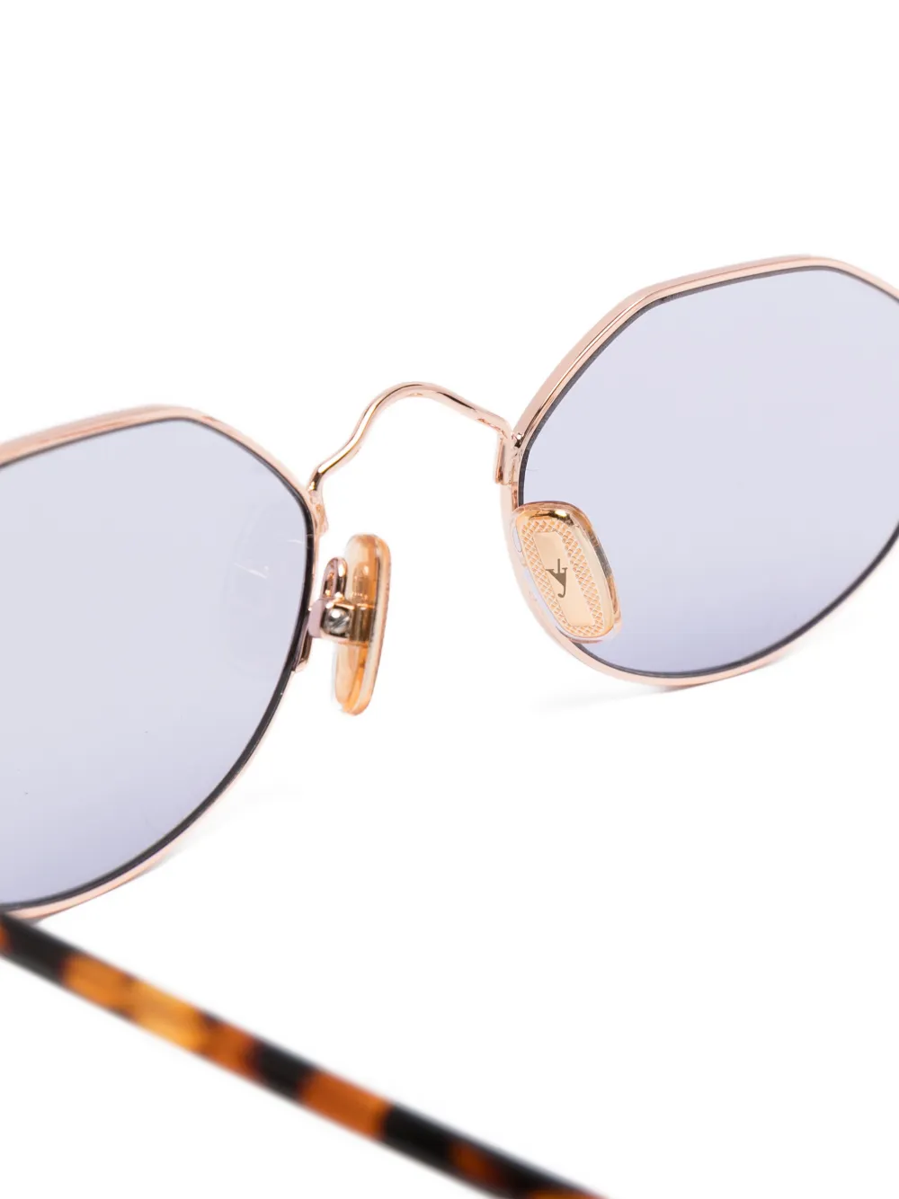  Eyepetizer Geometric Frame Sunglasses - Gold 