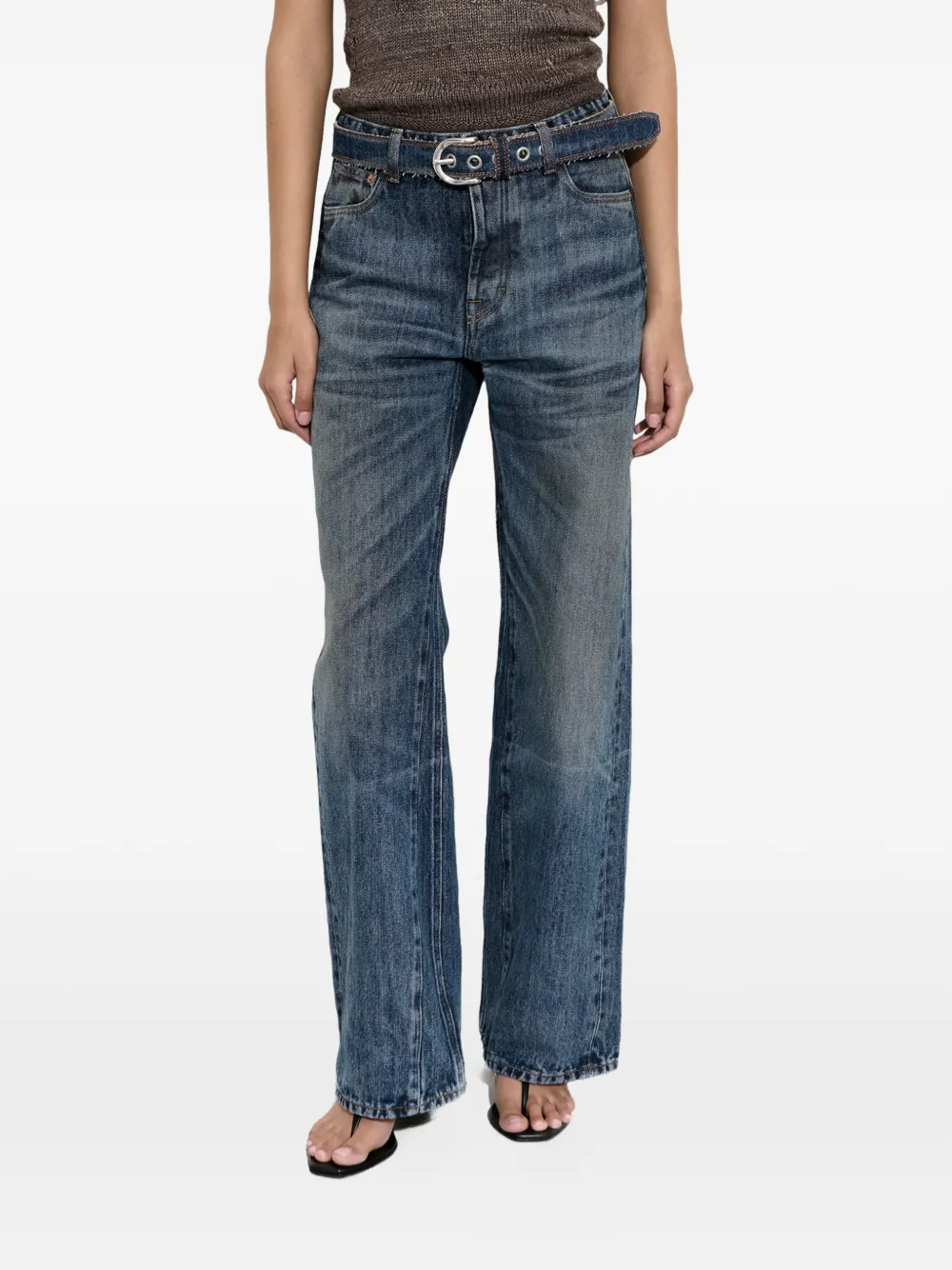 OUR LEGACY Treble Cut jeans met wijde pijpen Blauw