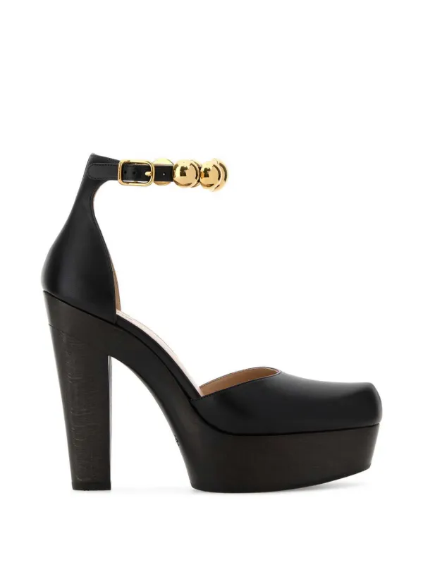 Chloé Beaded Leather Pumps in Black