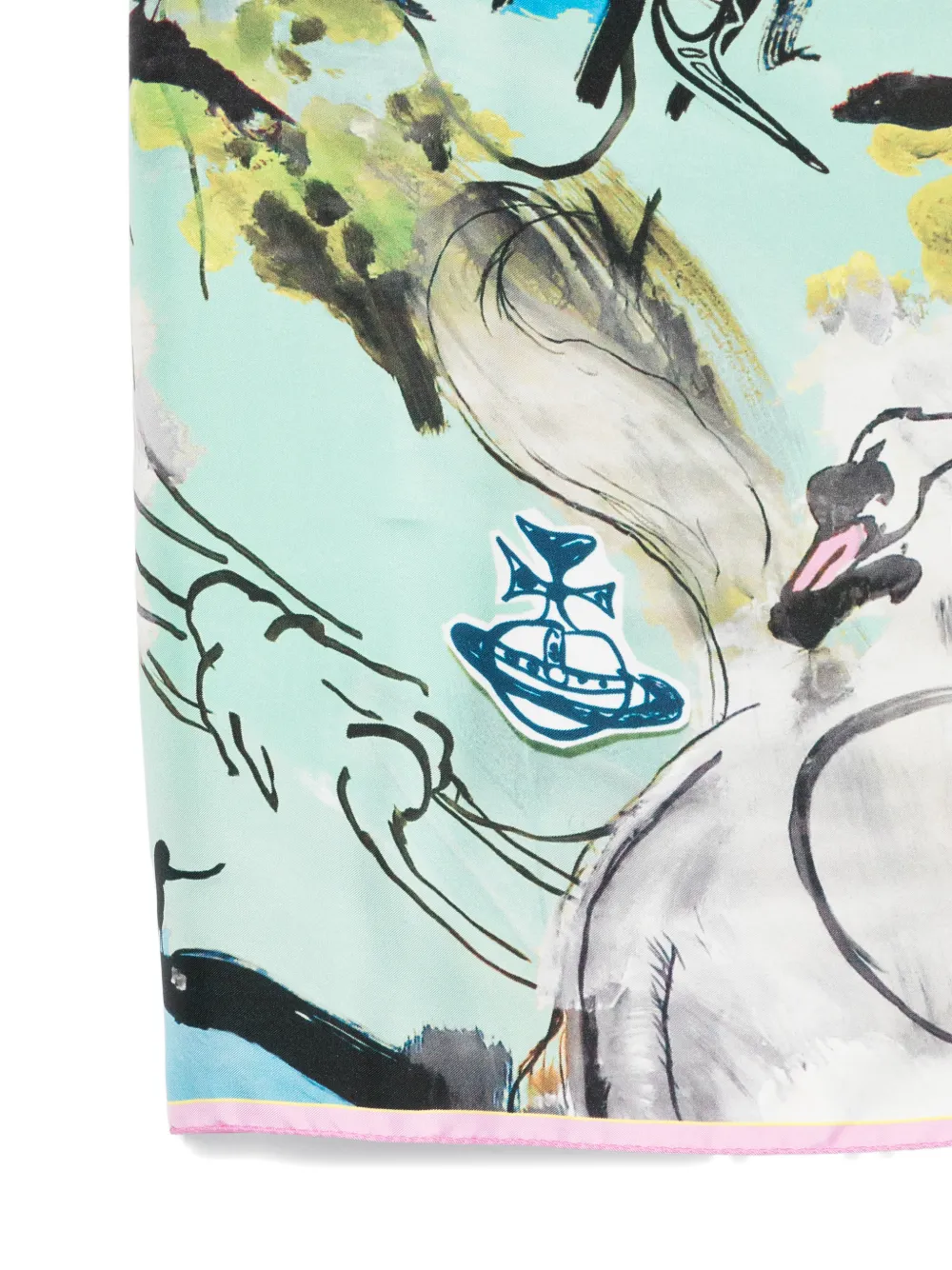 Vivienne Westwood Sjaal met print Blauw