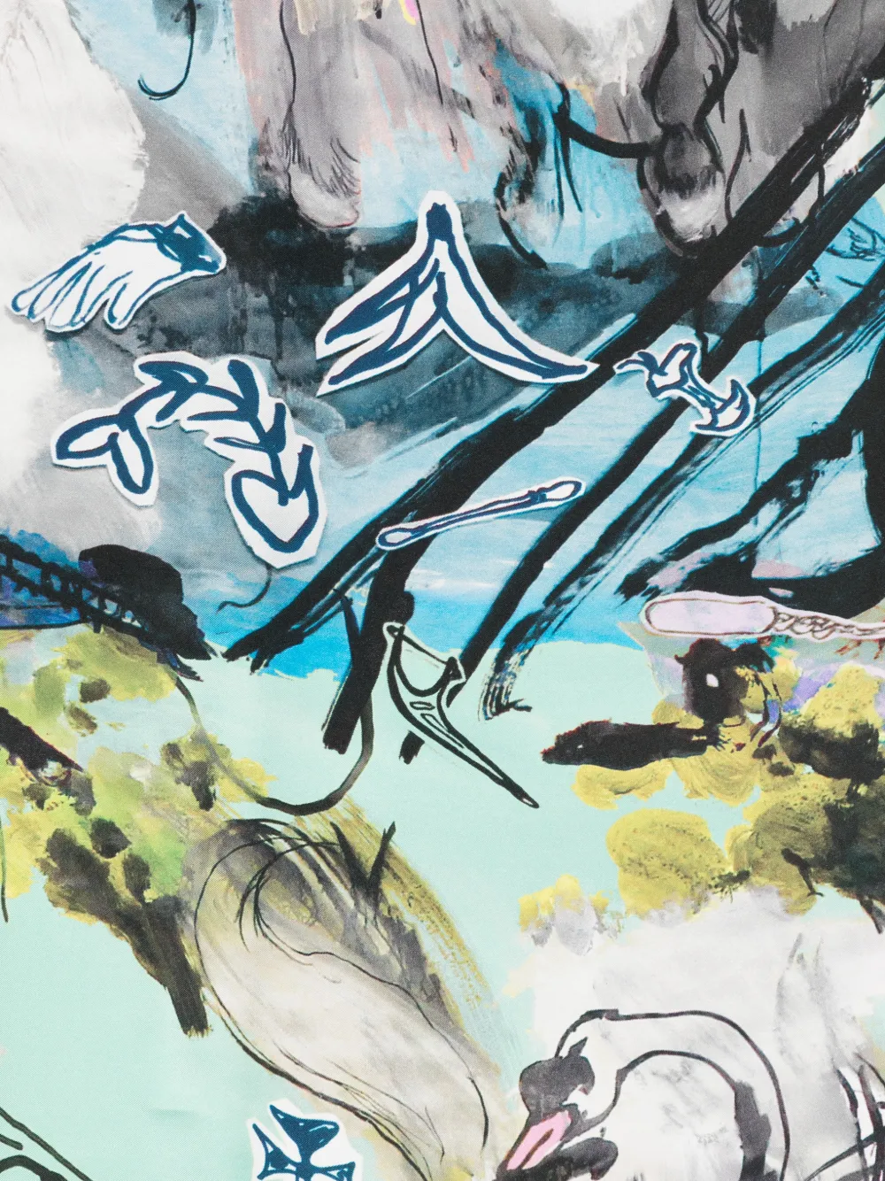 Vivienne Westwood Sjaal met print Blauw
