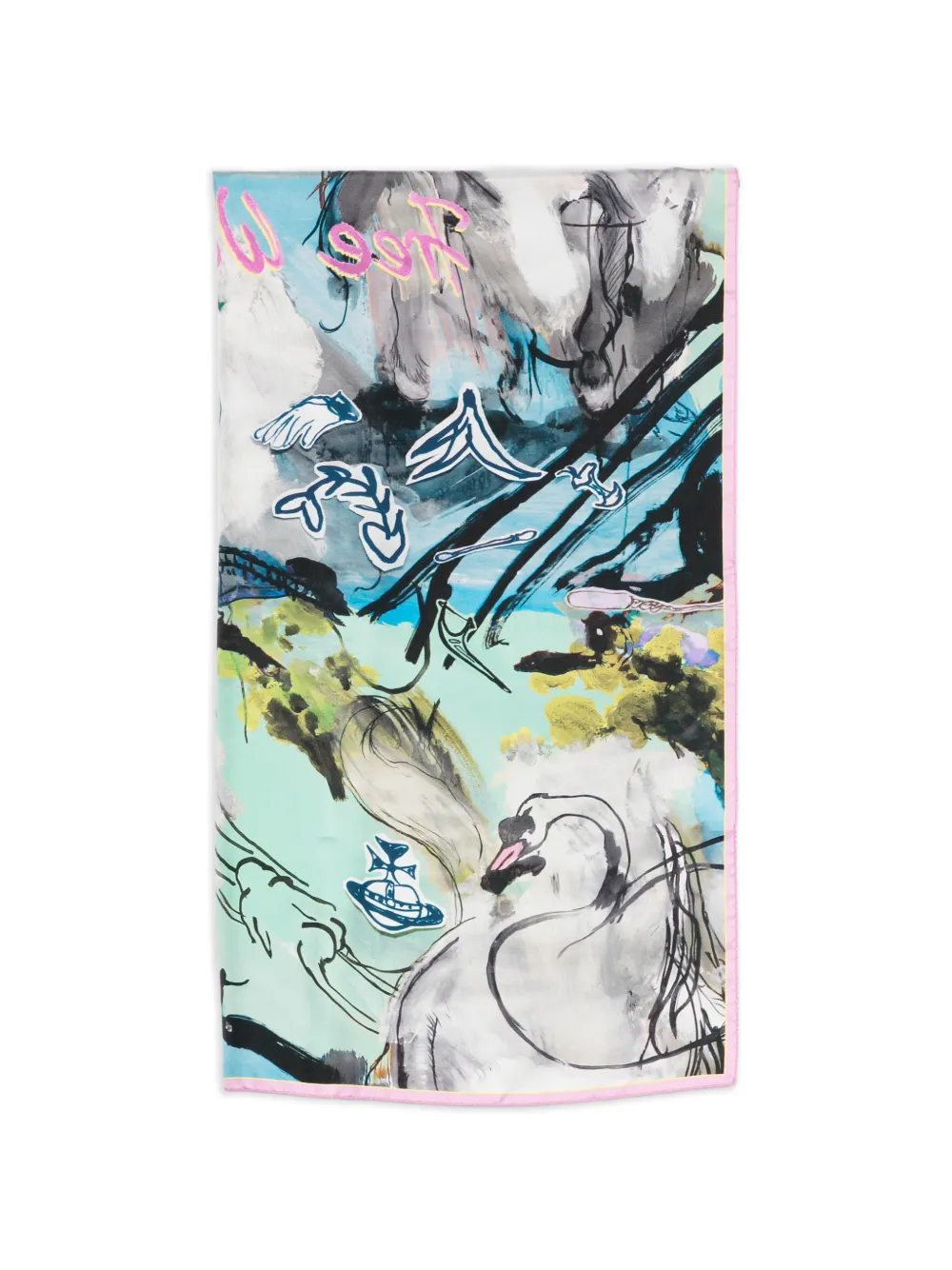Vivienne Westwood graphic-print scarf - Blue