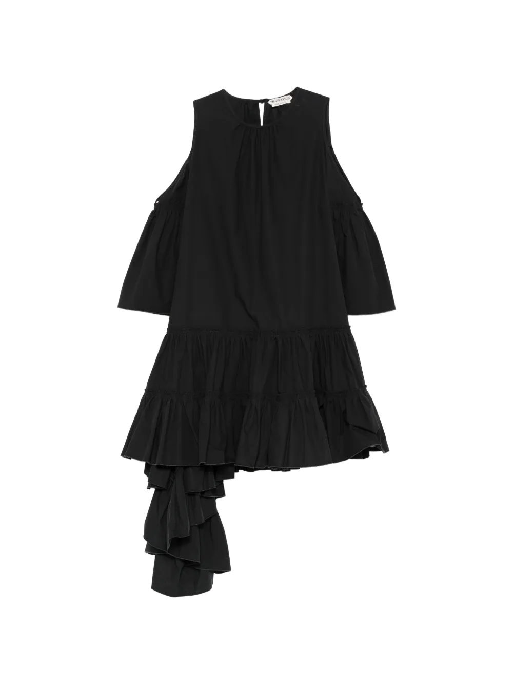 JW Anderson Abito asimmetrico con ruches - Nero