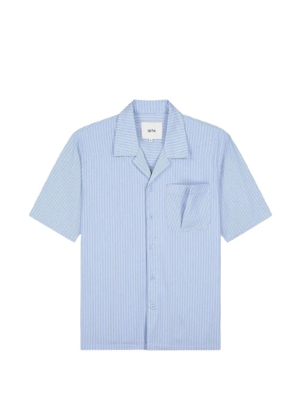 Arte Antwerp fold pocket striped shirt - Blu