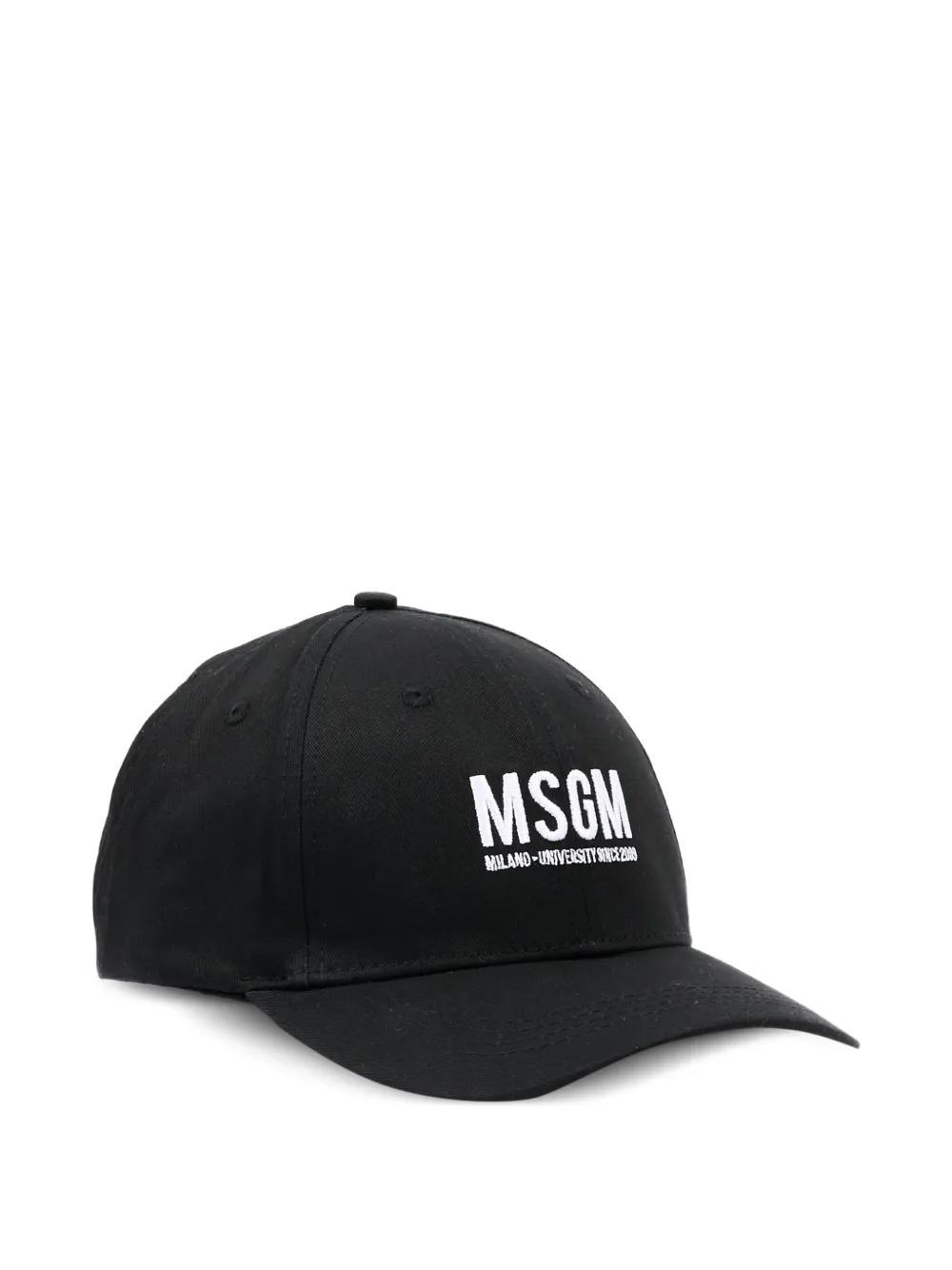  Msgm Kids Embroidered-logo Cap - Black 