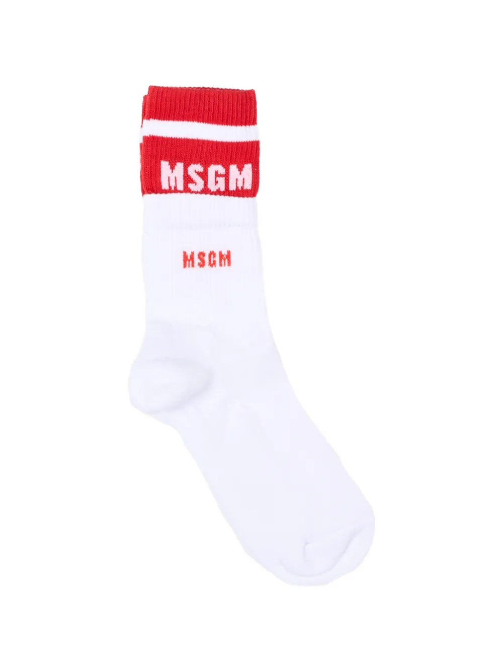 MSGM Kids logo socks - Bianco