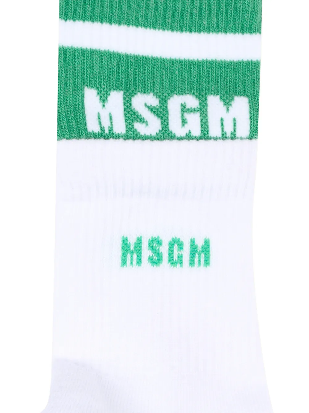  Msgm Kids Logo Socks - White 