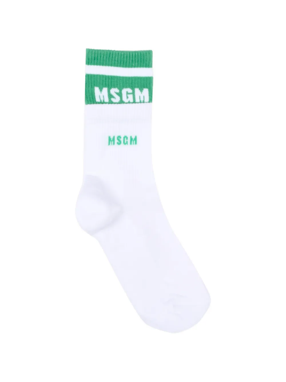 MSGM Kids logo socks - Bianco