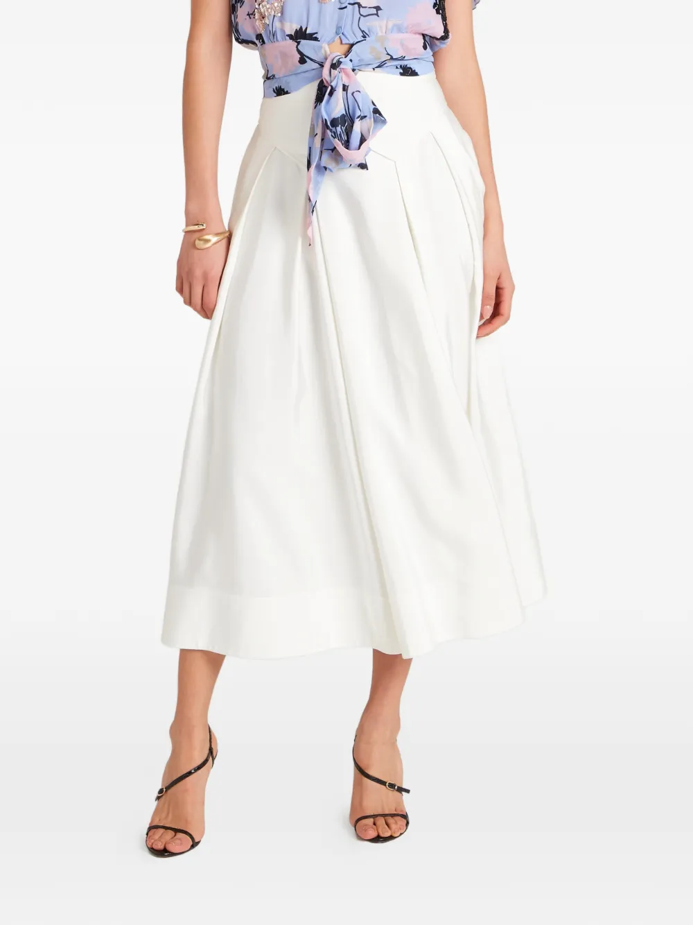Temperley London Elodie pleated elodie skirt - Bianco