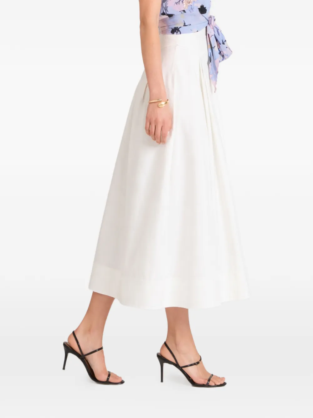 Temperley London Elodie geplooide rok Beige