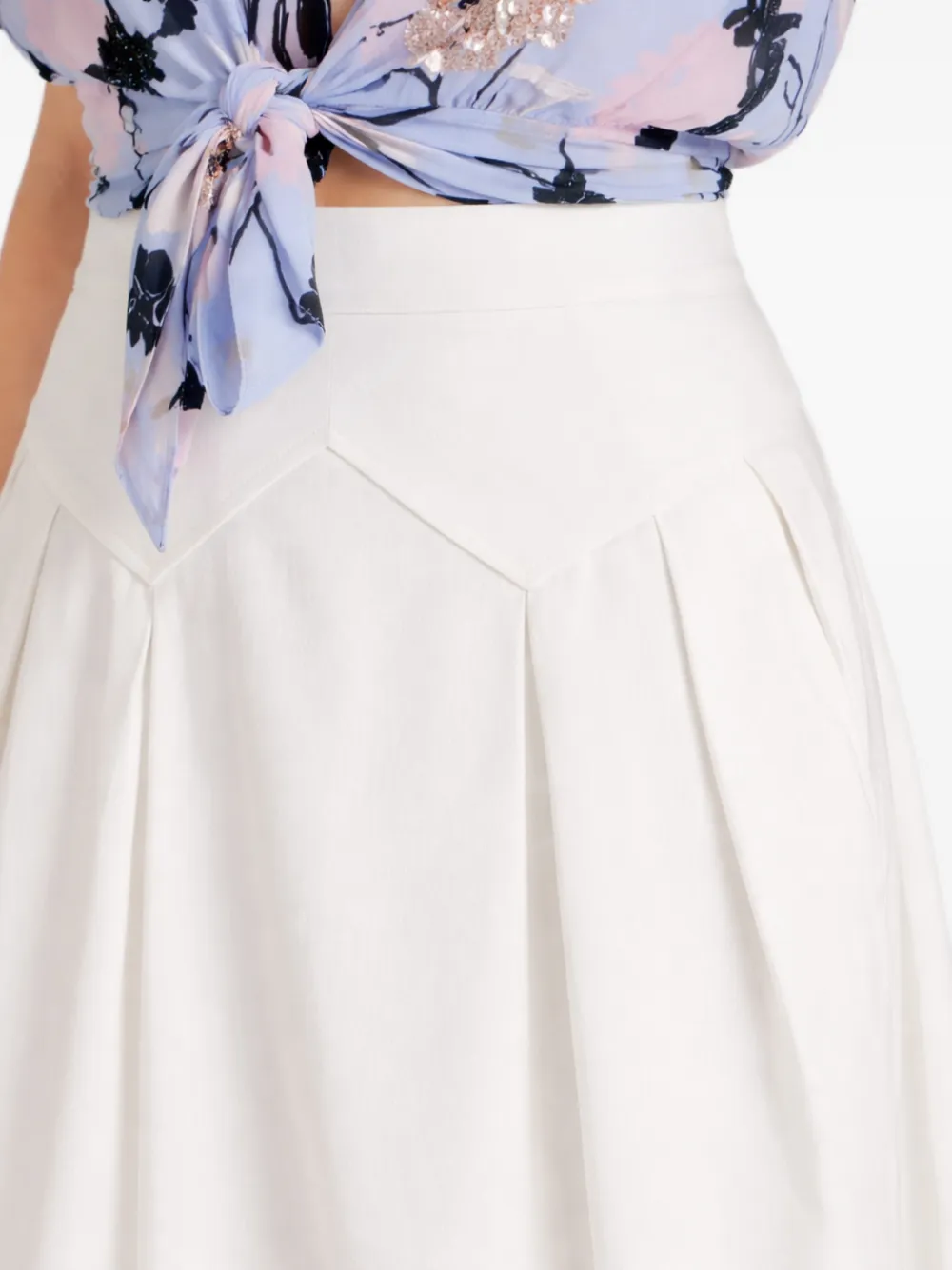 Temperley London Elodie geplooide rok Beige