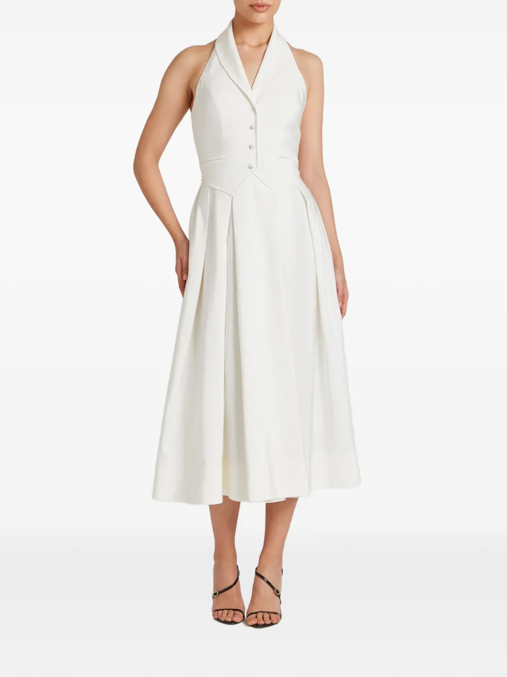 Temperley London Elodie halterjurk Beige