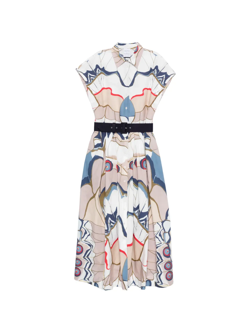 Sara Roka Edrina floral-print cotton midi dress - Bianco