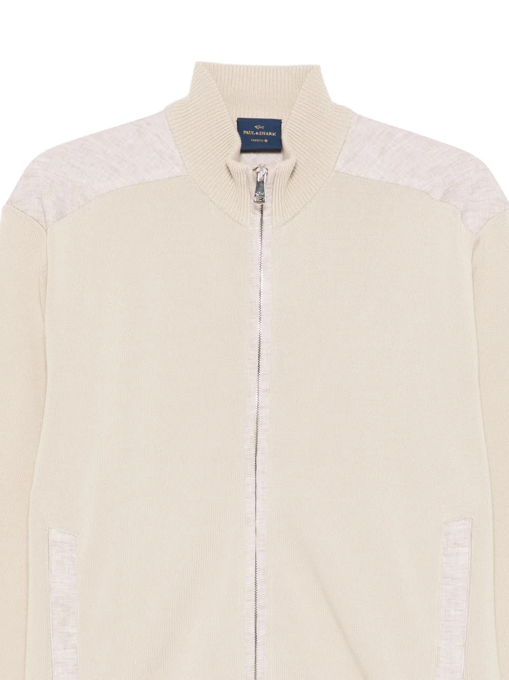Paul & Shark Vest met vlakken en schouders Beige