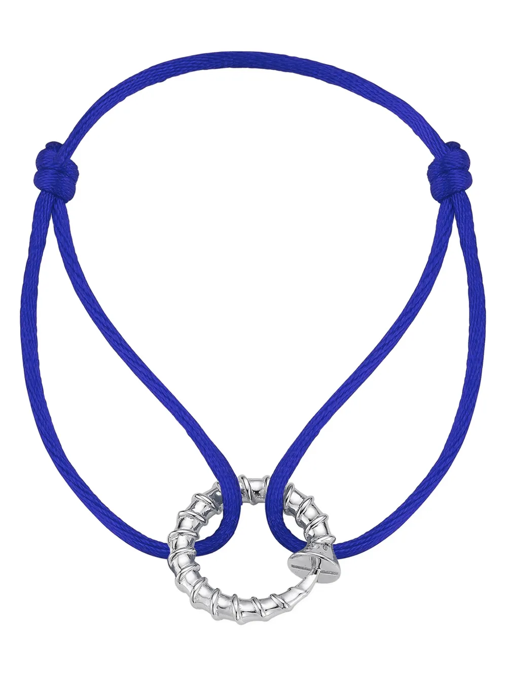 Mateo screw blue cord bracelet - Argento