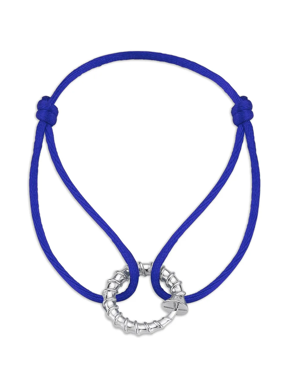Mateo screw blue cord bracelet - Argento