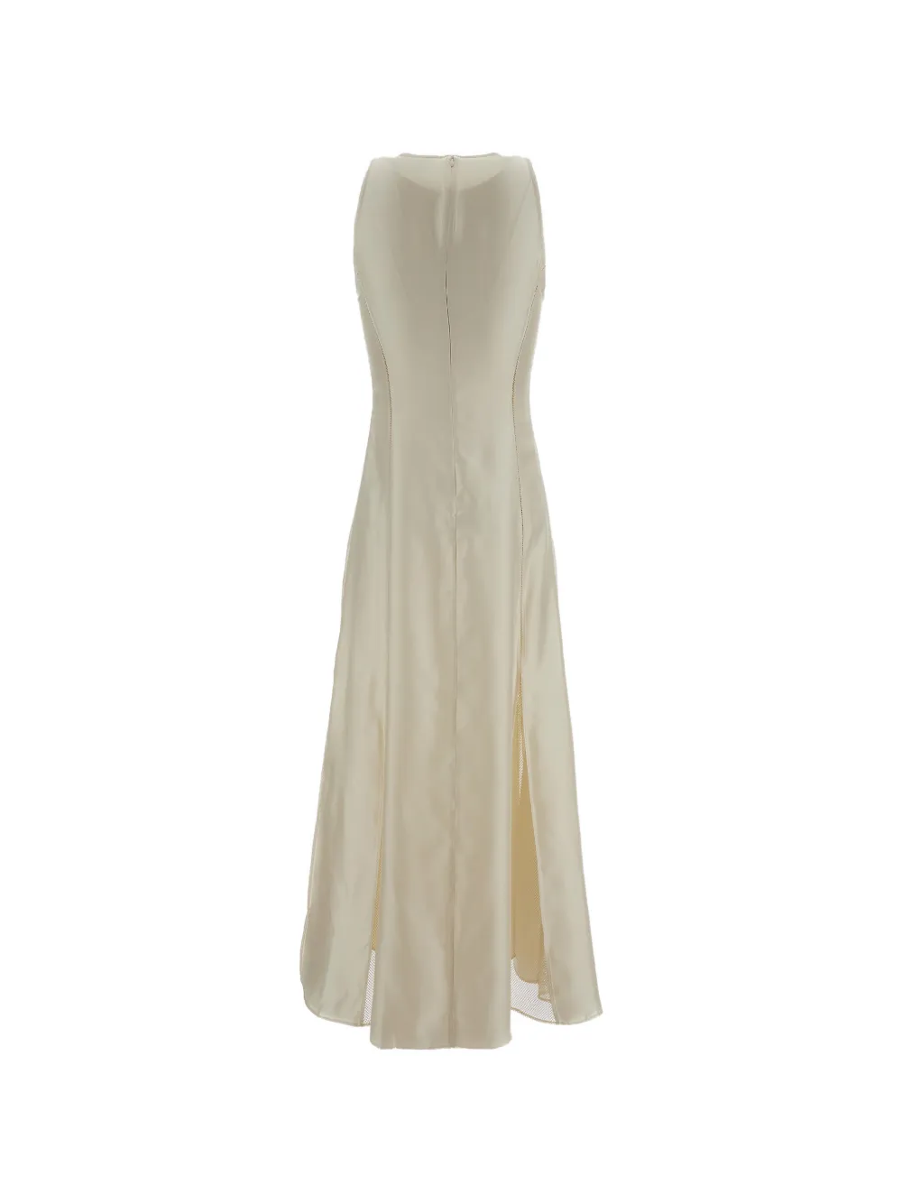  Loulou De Saison Iraka Mesh Panel A-line Dress - Neutrals 