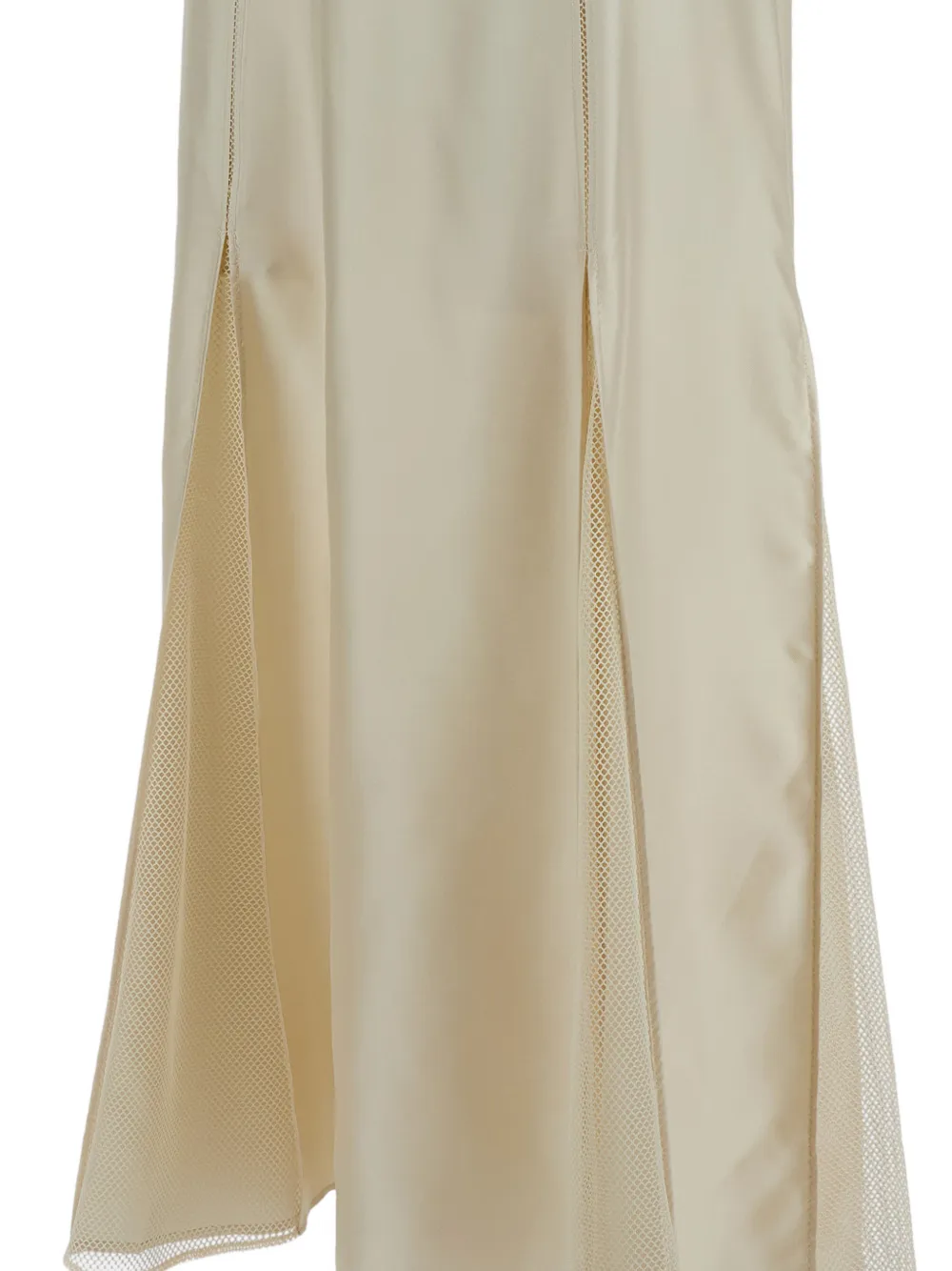  Loulou De Saison Iraka Mesh Panel A-line Dress - Neutrals 