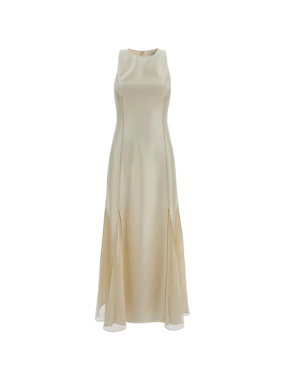 LouLou de Saison Iraka mesh panel A-line dress - Toni neutri