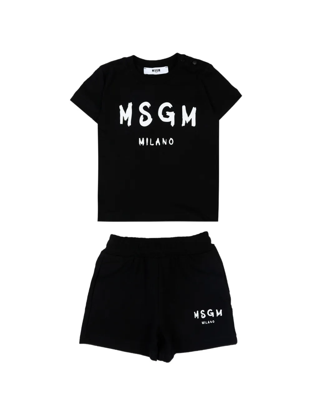 MSGM Kids logo-print short-sleeve T-shirt - Nero