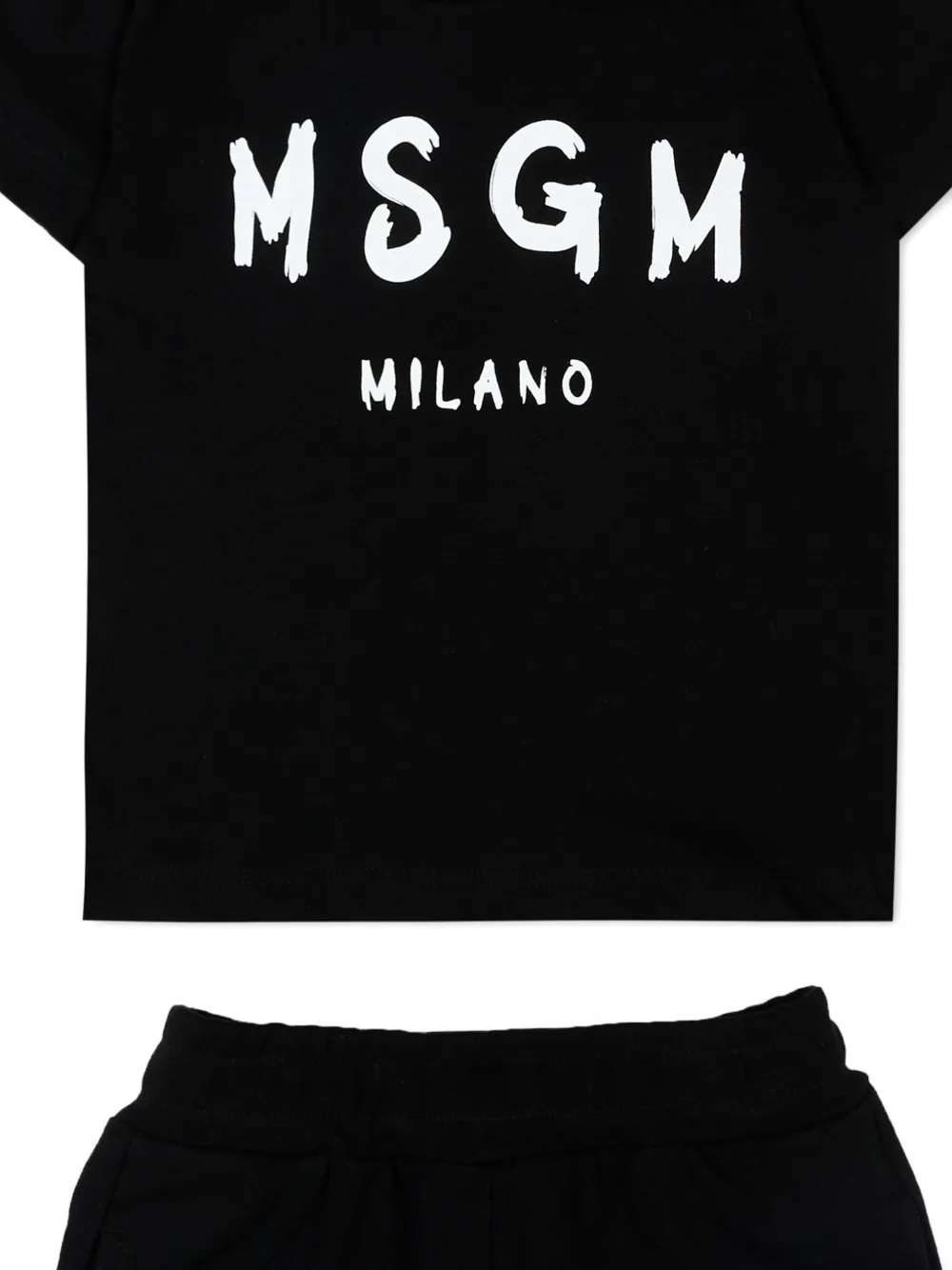 MSGM Kids Shorts set met logoprint Zwart