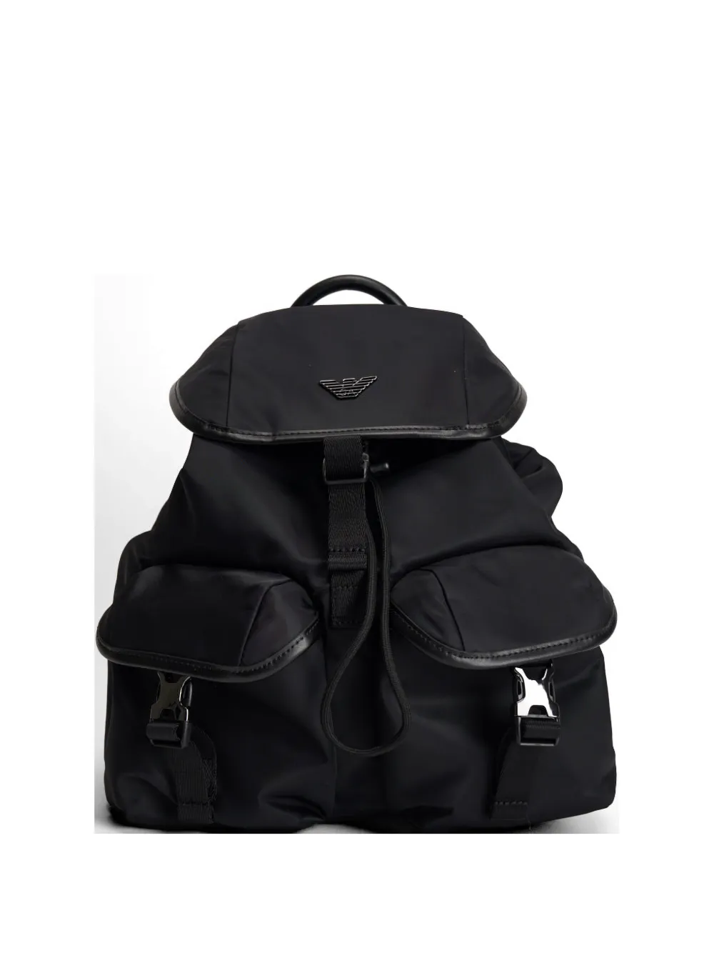 Emporio Armani flap buckle backpack - Nero