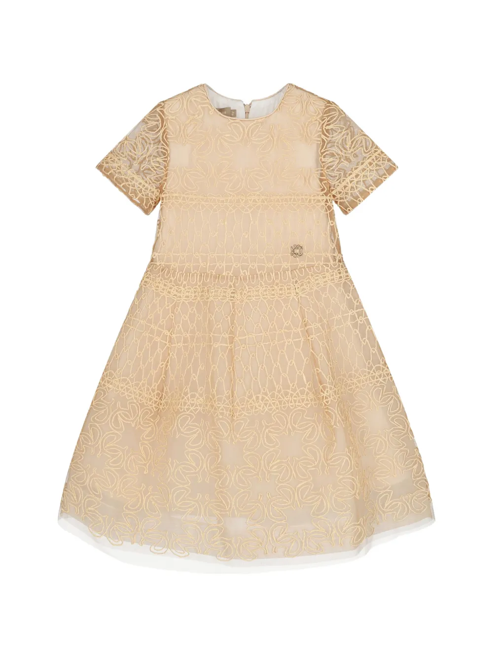 ELIE SAAB JUNIOR Abito con dettaglio a fiori - Toni neutri