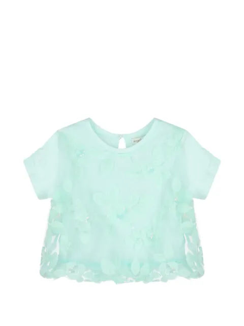 ANGEL'S FACE KIDS playera con detalle de hoja