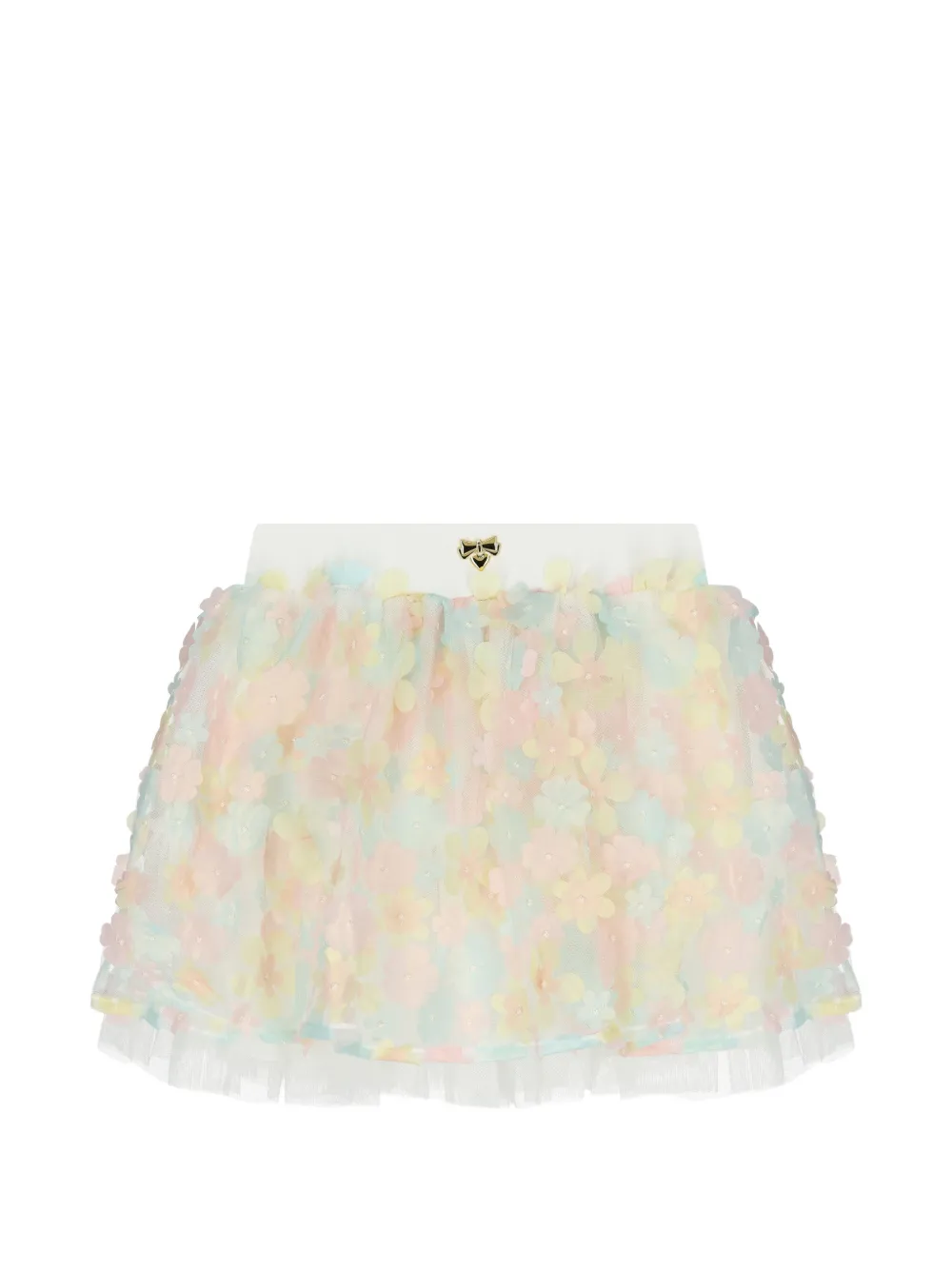 ANGEL'S FACE KIDS floral-embelishment skirt - Toni neutri