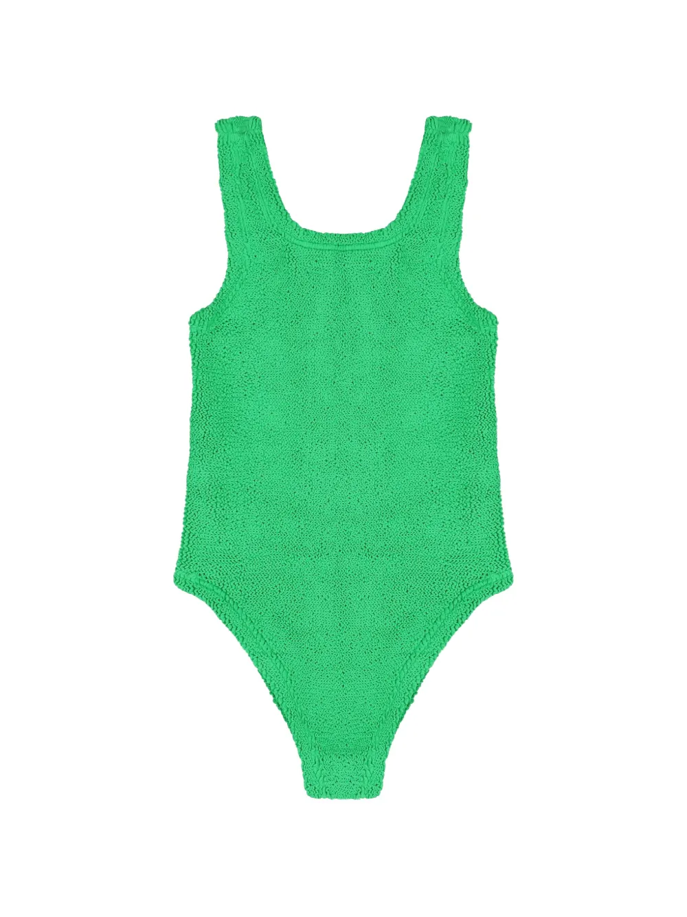 Hunza G Kids Costume da bagno con finitura in rilievo - Verde