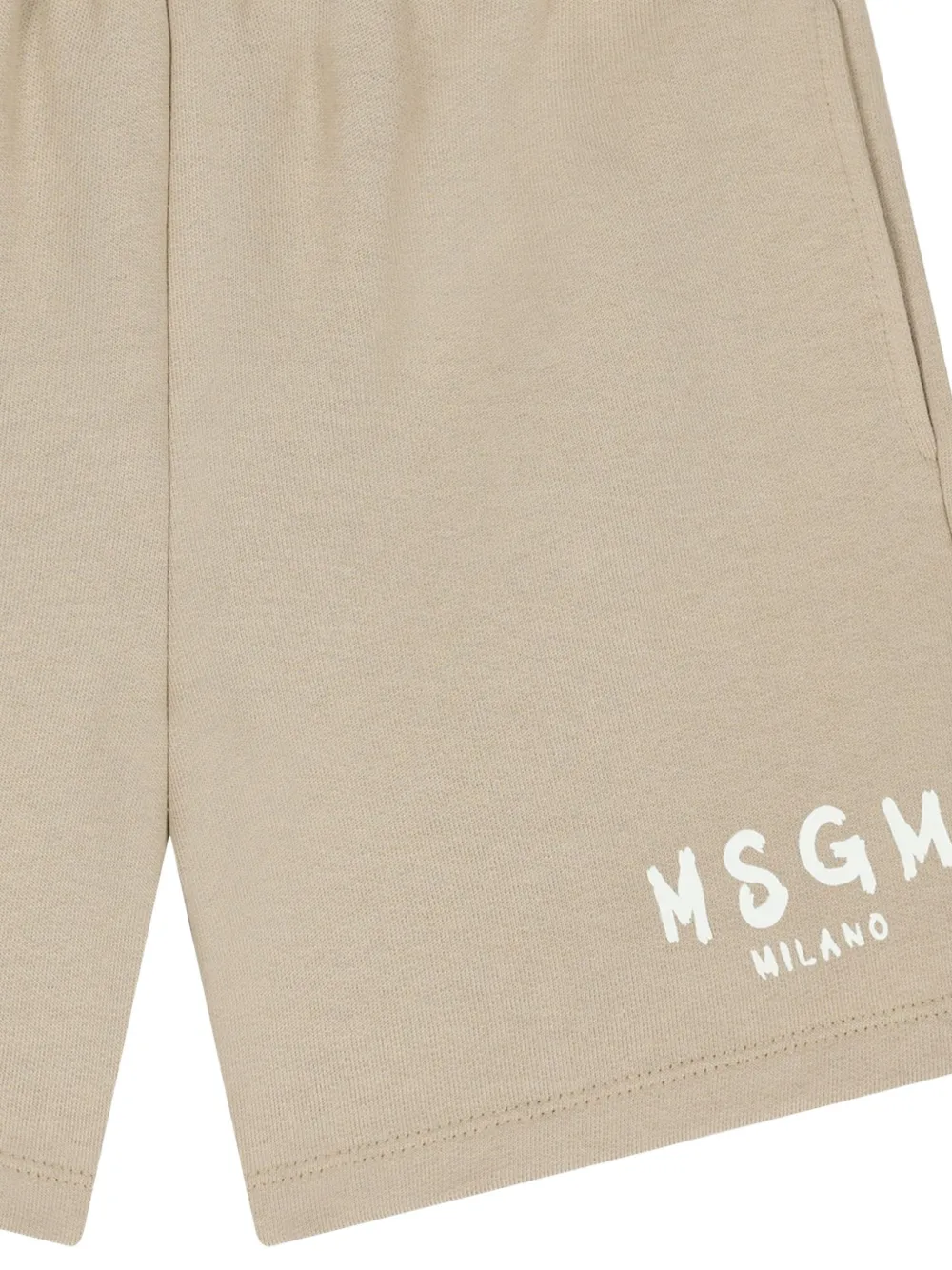  Msgm Kids Drawstring Pocket Shorts - Neutrals 