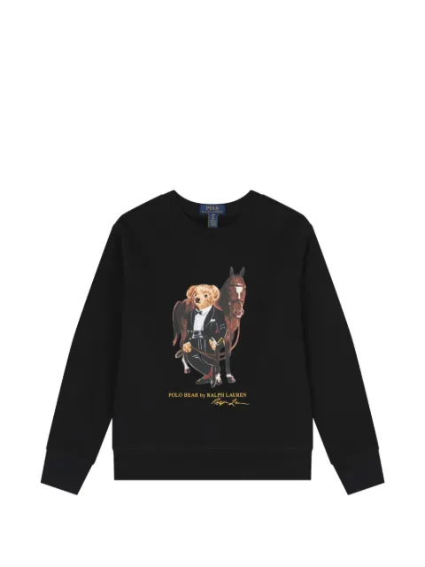 POLO RALPH LAUREN KIDS sudadera con motivo Polo Bear