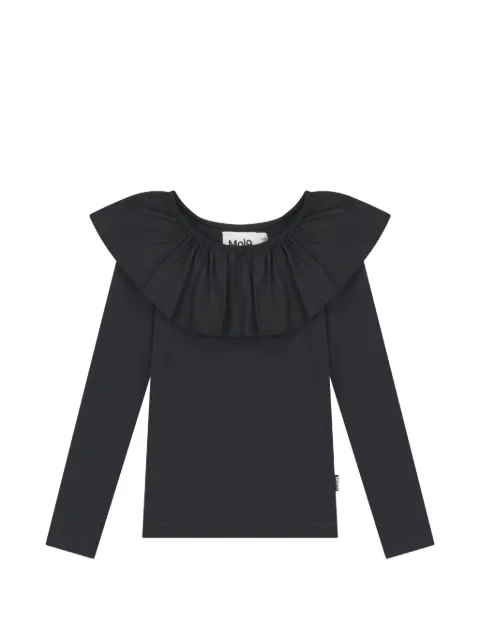 Molo Renate ruffled-collar long-sleeved top