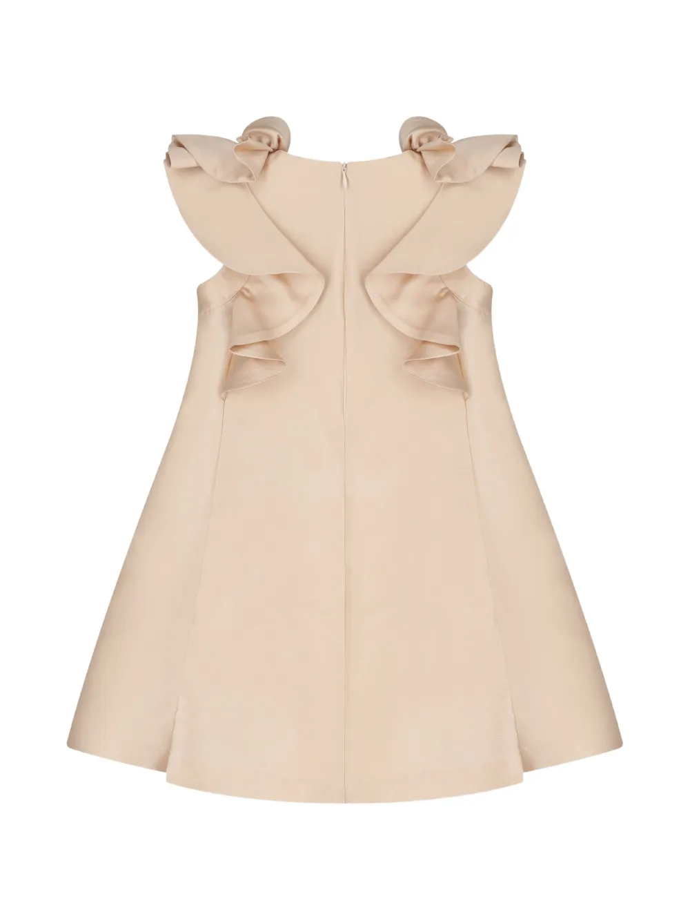 ELIE SAAB JUNIOR Jurk met ruches op schouders Beige