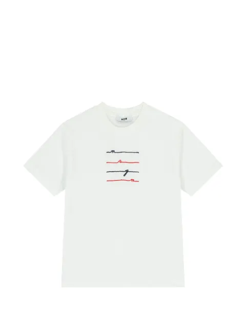 MSGM Kids playera con logo bordado
