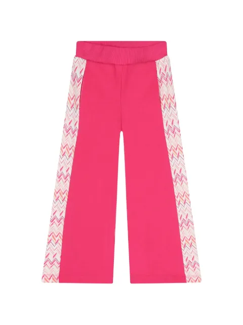 Missoni Kids pantalon évasé à motif de chevrons
