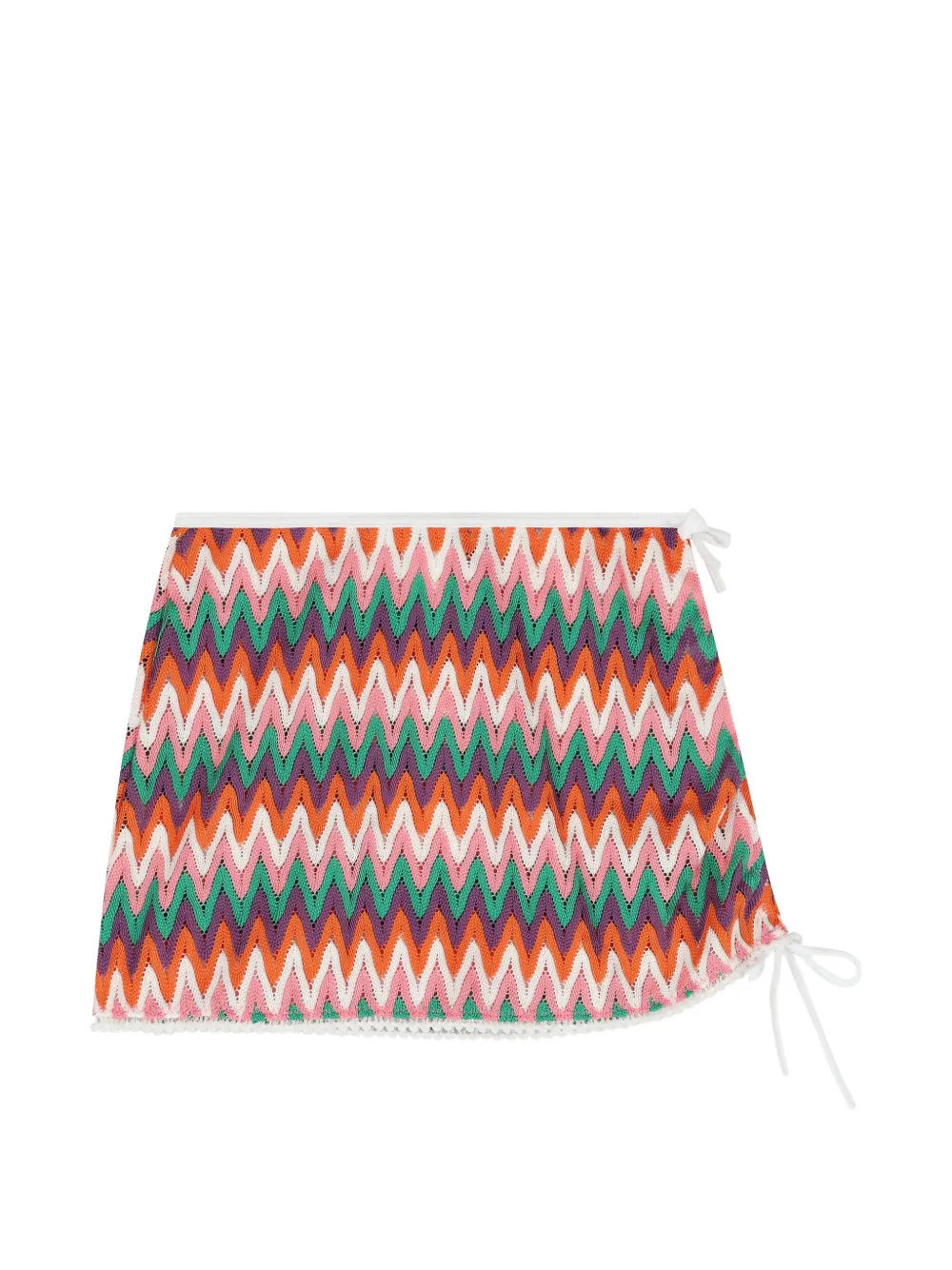 Nessi Byrd Kids Gonna con motivo a zigzag - Arancione