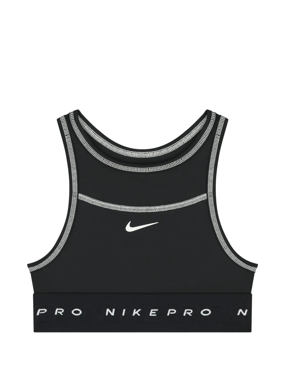 Nike Kids Top crop con applicazione - Nero
