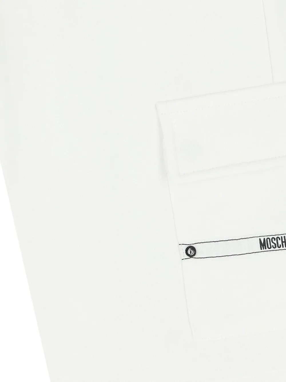 Moschino Kids Shorts met elastische tailleband Wit