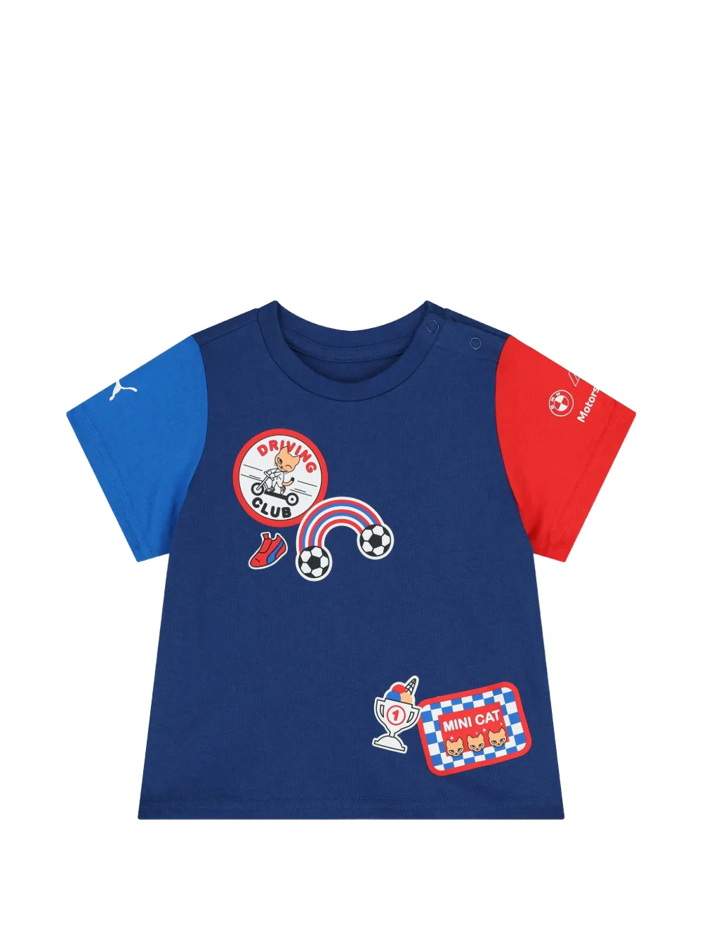 Puma Kids Shorts en T-shirt met grafische print Blauw