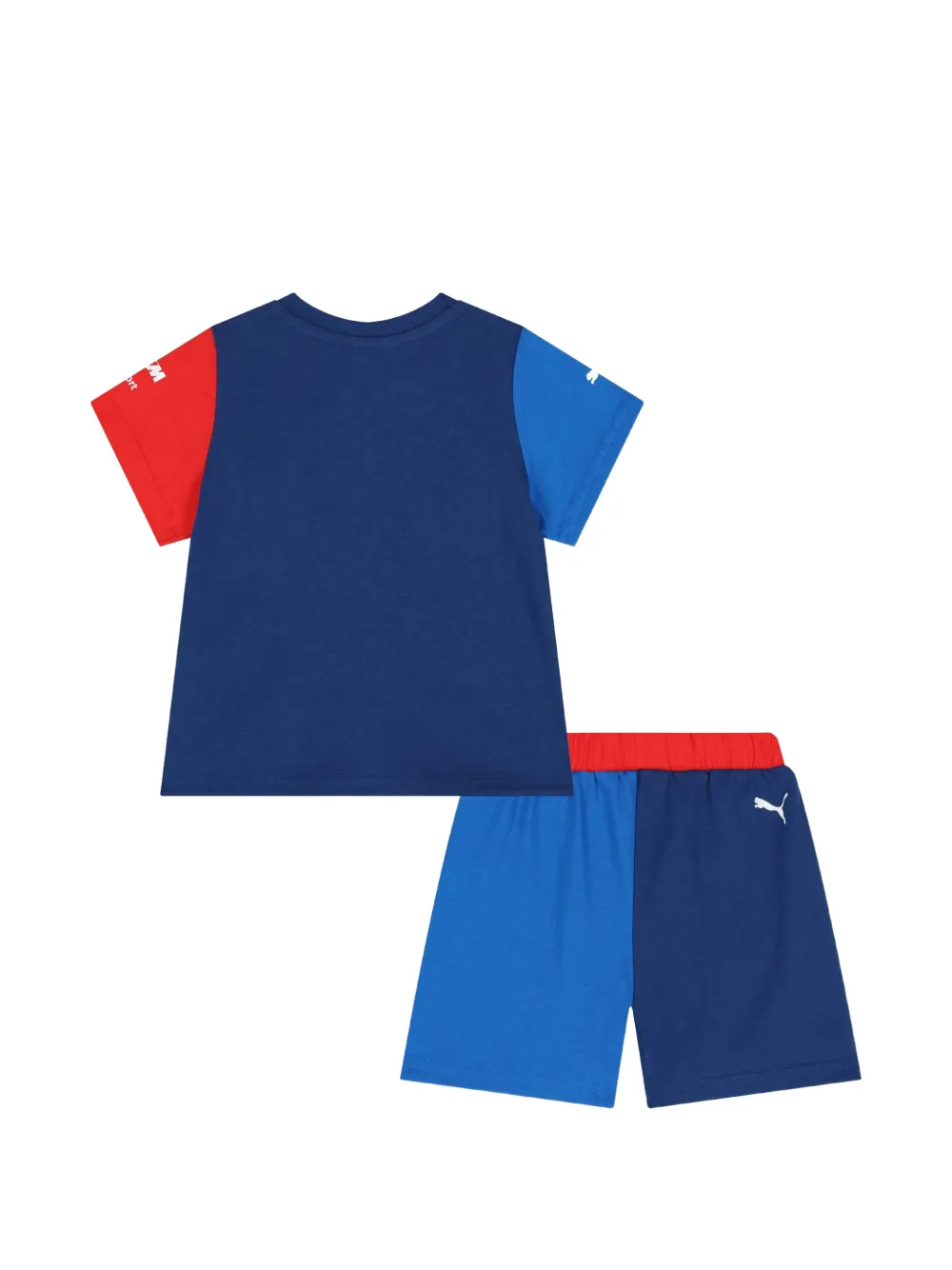 Puma Kids Shorts en T-shirt met grafische print Blauw
