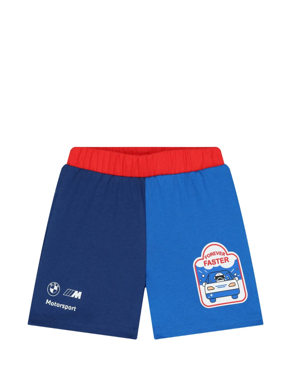 Puma Kids Shorts en T-shirt met grafische print Blauw