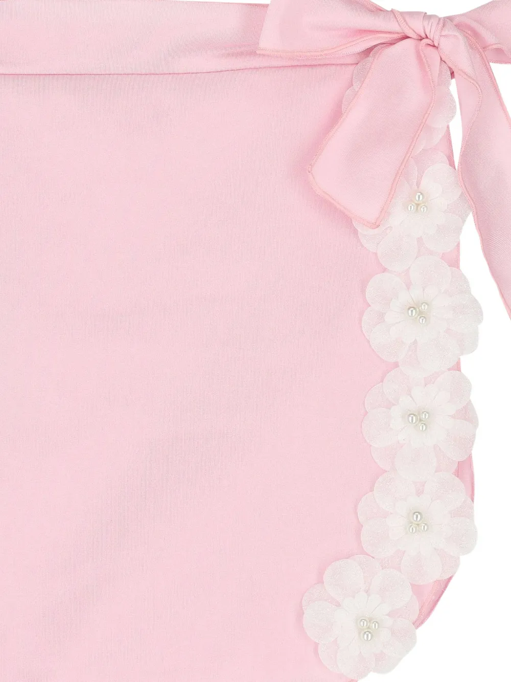 Nessi Byrd Kids Rok met strik en bloemenprint Roze