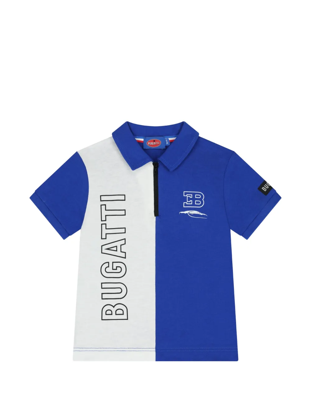 Bugatti Kids Polo a maniche corte con mezza zip - Blu