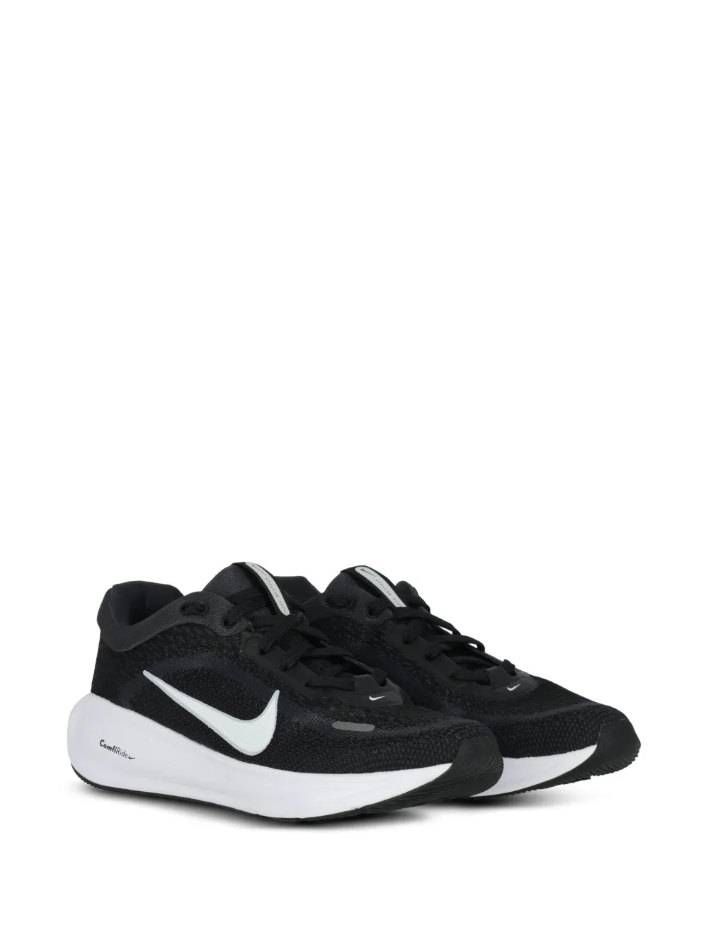 Nike Kids Sneakers con logo e lacci - Nero
